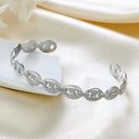 Wholesale In-Stock Women's Bracelet - Niche Fashion Trendy Versatile C-Shape Pig Nose Stainless Steel Oil-Pressed Open Bangle