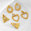 Trending! Versatile Stainless Steel Earrings for Women - Hammered - Pleated Heart Titanium Steel Dangles, 网红 - approved Chic Accessory