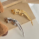 Hot-Selling High-End Exquisite Stainless Steel Polished Metal Human Sculpture Brooch - Women's Fashionable Suit Boutonniere Pin Wholesale