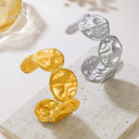 Wholesale Thickened Women's Open Fashion Temperament Cloud Pattern Bracelets & Stainless Steel Minimalist Matte Vintage-Style Bracelets (Fade-Resistant)