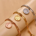 Cool INS Vibe Retro Bracelet - 18K Gold-Plated Titanium Steel Bold Design Gold Hand Jewelry