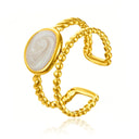 Retro-Chic Jewelry - Fashionable Trendy Stainless Steel High Color-Retention Premium Open Ring