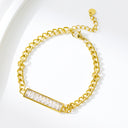 Non - Fading Titanium Steel Light Luxury Bracelet - High - End and Elegant Women's Bracelet, 18K Plated Fashion Jewelry