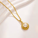 INS French Retro Style Necklace - High-End Gold-Plated Pearl Titanium Steel Sweater Chain, Light Luxury Versatile Women's Collarbone Chain