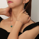 Fashionable Diamond-Embedded Bracelet - Korean-Japanese Style Titanium Steel Personalized Bling