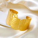 Wholesale New Arrival V-Shape & C-Shape Bangle - Oil-Pressed Open Niche Design for Women