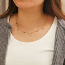High-End European & American Collarbone Chain & Bracelet - Gold Titanium Steel Zircon-Studded Versatile Jewelry