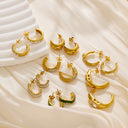 INS High-End Titanium Steel Earrings, New French Vintage Hoops, Versatile Fashion Jewelry for Wholesale