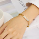 Non - Fading Titanium Steel Light Luxury Bracelet - High - End and Elegant Women's Bracelet, 18K Plated Fashion Jewelry