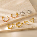 Wholesale Geometric Irregular Circle Ear Cuffs, 18K Gold Plated Stainless Steel & Titanium Steel Earrings for Cross-Border Suppliers