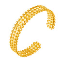 Hot Selling Wholesale C-Shaped Open Bracelet - Fashion Minimalist Light Luxury Checkered Oil-Pressed Bangle