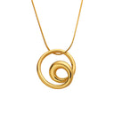 High-End Minimalist Titanium Steel Necklace - Gold Irregular Pendant Collarbone & Sweater Chain