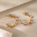 Wholesale Geometric Irregular Circle Ear Cuffs, 18K Gold Plated Stainless Steel & Titanium Steel Earrings for Cross-Border Suppliers