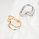 Niche Design Fashion Hollow Bracelet for Women - Asymmetrical Geometric Plain Ring Encircling Wristband