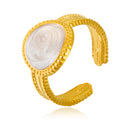 Retro-Chic High Color-Retention Open Ring - Stainless Steel Premium Fashion