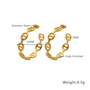 Best-Selling Stainless Steel & Titanium Steel Earrings, High-End Versatile Retro Gold Pig Nose Studs for Women