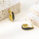 Irregular Stainless Steel Stud Earrings, Retro Niche Design Minimalist & Versatile Elegant Earrings for Women