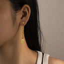 Direct from Manufacturer: Stainless Steel Long Teardrop Earrings - Non-Fading, Light Luxury, Stylish & Versatile Ear Hooks for Wholesale