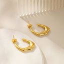 New Style Anti-Tarnish Earrings, Stainless Steel & Titanium Steel Minimalist Versatile Niche Elegant Ear Clips for Women