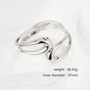 Niche Design Fashion Hollow Bracelet for Women - Asymmetrical Geometric Plain Ring Encircling Wristband