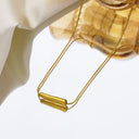 Stainless Steel Sweater Chain - Minimalist Geometric Bead Collarbone Chain, Irregular Eggplant & Smile Pendant Necklace for Wome