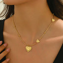 Titanium Steel Twisted Heart Necklace - High-End Versatile Heart-Shaped Pendant Collarbone Chain, Light Luxury Style