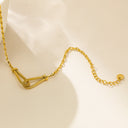 New Cross-Border European & American Couple Bracelets - 18K Gold-Plated Stainless Steel, Versatile Unique High-End Jewelry