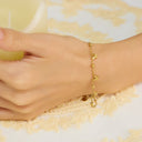 INS-Style 18K Gold-Plated Bracelet - Stainless Titanium Steel Butterfly Pendant Minimalist Bangle