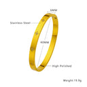 itanium Steel Gold-Plated Bracelet - Fashionable, Minimalist & Versatile C-Shaped Open Buckle Bangle with Design Sense