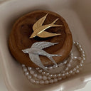 Niche Design Swallow Brooch - Light Luxury High-End Stainless Steel Pin, Fashion Versatile Clothing Accessory for Women