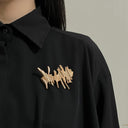 Retro Electrocardiogram Brooch for Women - Niche INS - Style, Personalized, Versatile with Fashionable Clothing, Elegant Gold Pin, Suit Boutonniere