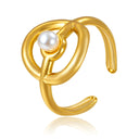 Fashionable Retro-Chic Open Ring - Stainless Steel High Color-Retention Premium Jewelry