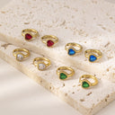 New Fashion Geometric Zircon - inlaid Earrings for Women - Stainless Steel 18K Hoop Earrings with Ear Clasps, Niche Design, High - end and Versatile