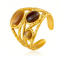 Fashionable Retro-Chic Open Ring - Stainless Steel High Color-Retention Premium Jewelry