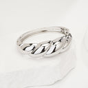 New Fashion Twisted-Braid Bracelet - Niche Design, Metallic High-End Sense, Retro Striped Wristband with Spring Clasp Jewelry