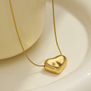 INS Vibe High-End Stainless Steel Necklace - Irregular Collarbone Chain with Sparkling Heart Zircon Pendant
