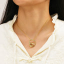 High-End Minimalist Titanium Steel Necklace - Gold Irregular Pendant Collarbone & Sweater Chain