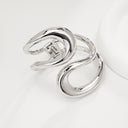 Niche Design Exaggerated Irregular Geometric Double - Layer Wide - Face Bracelet, Hollow - Out Embracing Wristband for Women