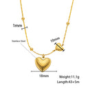Titanium Steel Twisted Heart Necklace - High-End Versatile Heart-Shaped Pendant Collarbone Chain, Light Luxury Style