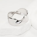 Niche Design Exaggerated Geometric Twisted Shiny Wide - Face Bracelet for Women - Light Luxury, Fashionable & Exaggerated - Style Metal Wristband