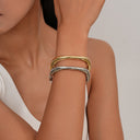 New Fashion Irregular Geometric Shiny Bracelet for Women - Minimalist, Elegant, High - End Sense Wristband