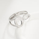 Fashion Hollow Bracelet - Asymmetrical Different-Sized Rings Wristband, Niche Design Geometric Plain Ring Bracelet for Women