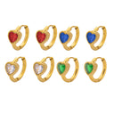 New Fashion Geometric Zircon - inlaid Earrings for Women - Stainless Steel 18K Hoop Earrings with Ear Clasps, Niche Design, High - end and Versatile