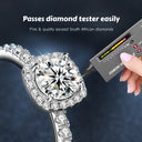 S925 Sterling Silver Sugar Cube Moissanite Couple Rings, Minimalist Quiet Luxury Accessories - Perfect Valentine's Gift