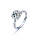 S925 Sterling Silver Sugar Cube Moissanite Couple Rings, Minimalist Quiet Luxury Accessories - Perfect Valentine's Gift