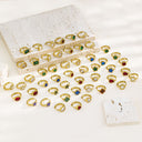 Luxury Geometric Earrings, 18K Gold Plated Diamond - Inlaid Ear Cuffs, High - End Stainless Steel Jewelry for Women