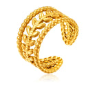 Retro-Chic Jewelry - Fashionable Trendy Stainless Steel High Color-Retention Premium Open Ring