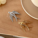 Niche Design Swallow Brooch - Light Luxury High-End Stainless Steel Pin, Fashion Versatile Clothing Accessory for Women