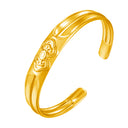 Ancient Craft Satin-Finish Stainless Steel Bracelet - Thick, Open Design, Elegant Auspicious Cloud Minimalist Bangle for Women