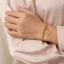 Cool INS Vibe Retro Bracelet - 18K Gold-Plated Titanium Steel Bold Design Gold Hand Jewelry